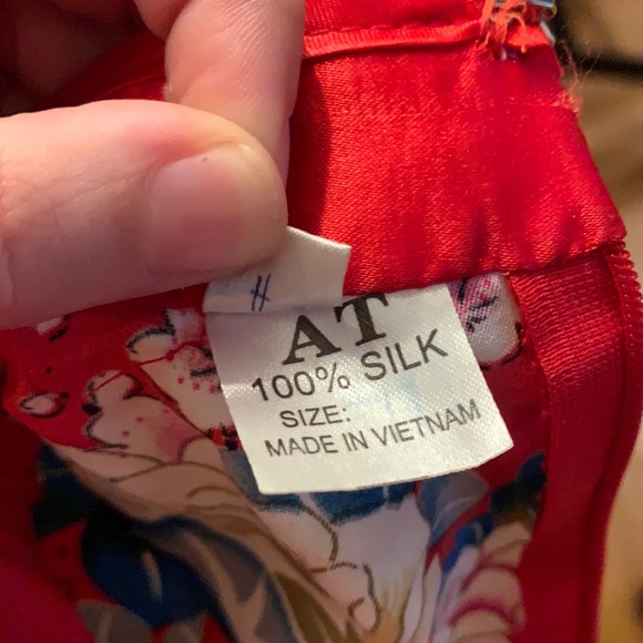 Qipao Inspired Fitted Silk Dress - Picture 7 of 7